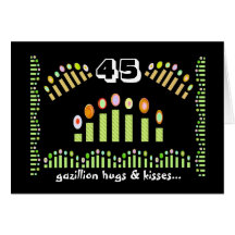 45 Gazillion kramar & kyssar - 45th födelsedag för Kort