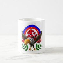 4th av den Juli örnen Kaffe Mugg