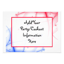 4th av den Juli party-/cookoutinbjudan