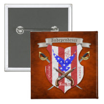 4th av den patriotiska Juli frihetsvapenskölden kn Knappar