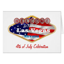 4th av Juli firande i det Las Vegas kortet