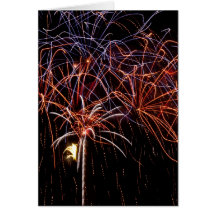 4th av Juli fyrverkeri Kort