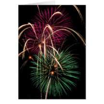 4th av Juli fyrverkeri Kort