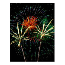 4th av Juli fyrverkeri Vykort
