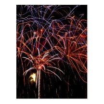 4th av Juli fyrverkeri Vykort