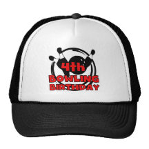 4th BowlingfödelsedagTshirts och gåvor Trucker Kepsar
