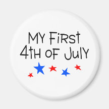 4th Juli mitt första 4th Juli (stjärnor) Magnet För Kylskåp