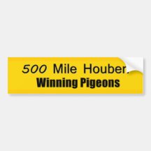 500 Mile Houben vinnande duva Bildekal