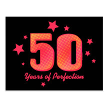 50 år av perfektion vykort