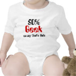 50% Geek på pappa skjortan för sidobaby Sparkdräkter