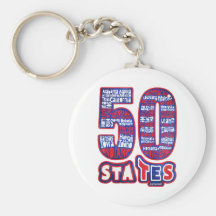 50 STATES USA LLAVERO PERSONALIZADO