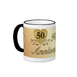 50th årsdag - guld kaffe kopp
