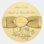 50th Årsdagguld 1,5" diameterrundaklistermärke