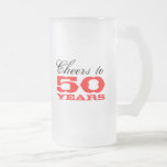 50th Birthday Beer Mug Gift for men