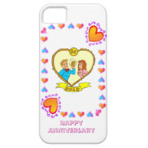 50th bröllopsdag, guld iPhone 5 skal