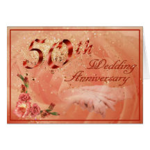 50th Bröllopsdag Hälsnings Kort