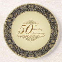 50th Bröllopsdagkustfartyg Dryck Underlägg