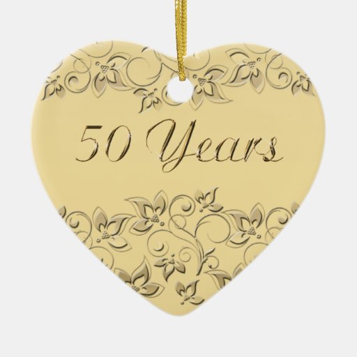 50th Bröllopsdagminnessakprydnad Julgransdekorationer