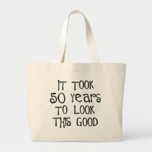 50th födelsedag, 50 år som ser denna bra! tote bags
