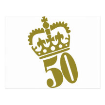 50th födelsedag - numrera - femtio vykort