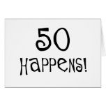 50th födelsedaggåvor, 50 händer! hälsnings kort