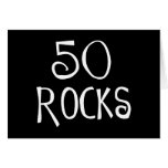 50th födelsedaggåvor, 50 STENAR Hälsningskort