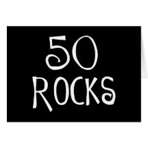 50th födelsedaggåvor, 50 STENAR Hälsningskort