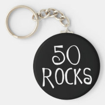 50th födelsedaggåvor, 50 STENAR Nyckel Ringar