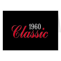 50th födelsedaggåvor, klassiker 1960! hälsnings kort
