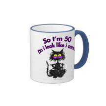 50th Födelsedagkattgåvor Kaffe Koppar