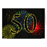 50th Födelsedagsfest inbjudan Hälsnings Kort