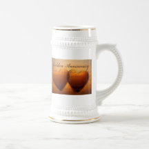 50th Guld- årsdaghjärtadesign Kaffe Muggar