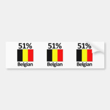 51% belgare bildekal