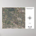 54th Illinois husområde - flyg- karta Posters