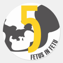 5 år runda klistermärken