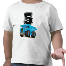 5th födelsedag för blåttlastbil tshirts