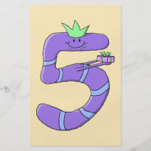 5th födelsedagCartoon. för lilor Custom Flyer