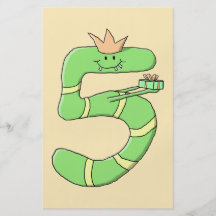 5th Födelsedagtecknad som är grön Custom Flyer