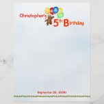 5th Papper 1 för födelsedagbjörnScrapbook Personliga Flygblad