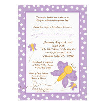 5x7 KOPPLAR SAMMAN purpurfärgad fjärilsbaby shower