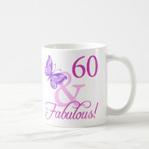 60 och sagolika födelsedaggåvor (plommonet) kaffe koppar
