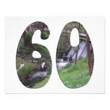 60th Födelsedag Inbjudningskort