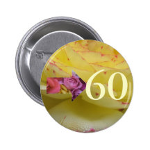 60th Födelsedag Knappar Med Nål