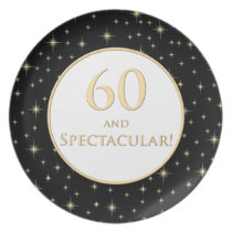 60th Födelsedagen pläterar tallrikar