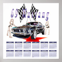 69 mustang, kalender 2011 print