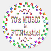 70-talmusik är FUNtastic Klistermärke