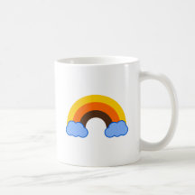 70-talregnbåge kaffe muggar