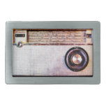 70's radio belt buckle