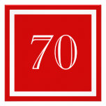 70th röda födelsedagsfest inbjudan -