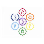 7 Chakras i en cirkla Vykort